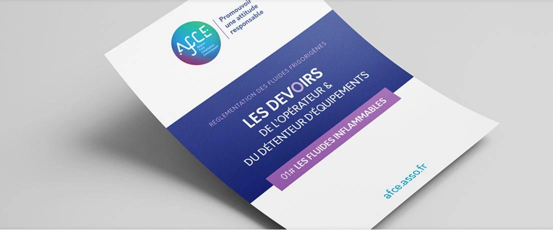 Visuel de la plaquette de l'AFCE sur les fluides inflammables